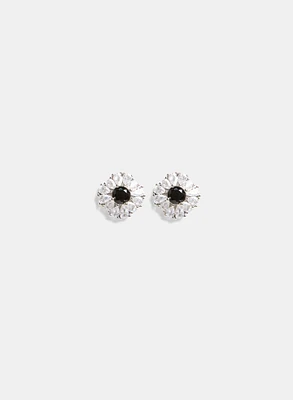 Cubic Zirconia Cluster Earrings