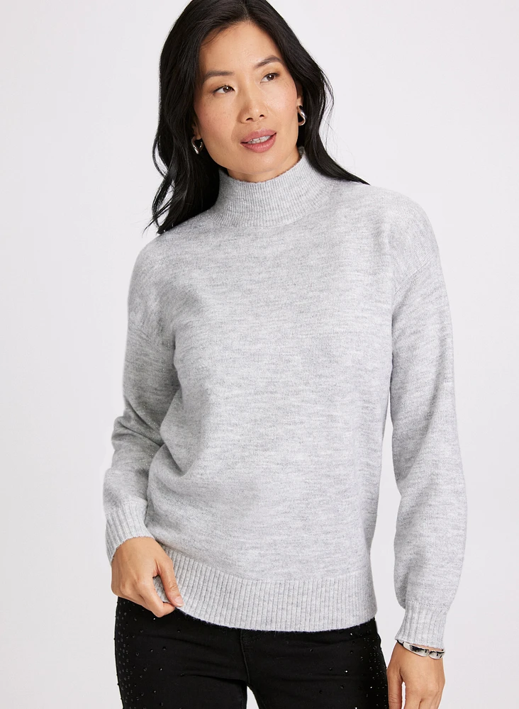 Pull en tricot à col montant