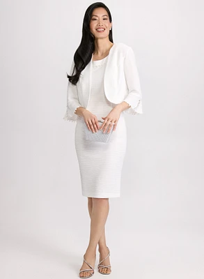 Ensemble à robe et veste texturées