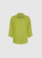 Blouse boutonnée en crêpe