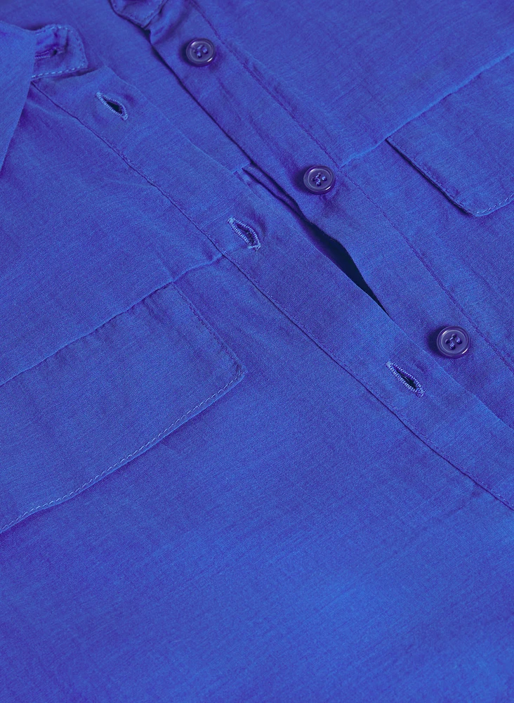 Voile Button-Down Blouse