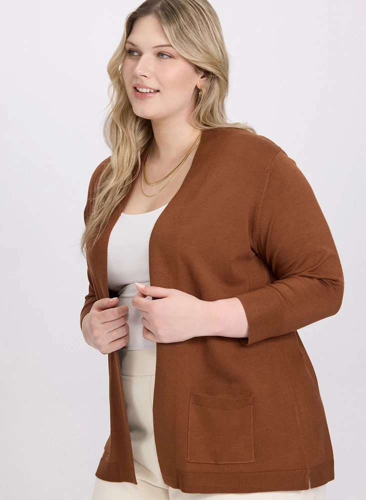 Short Open Front Cardigan