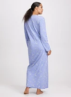 Floral Print Long Nightgown