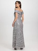 Sequin Embellished Off-Shoulder Dress
