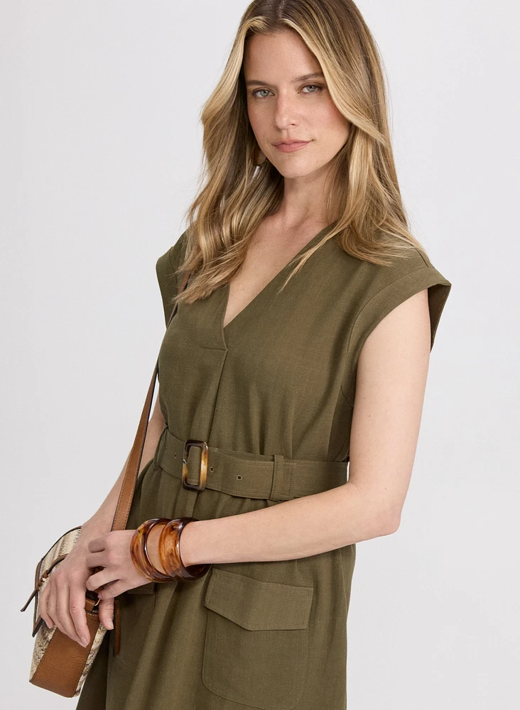 Robe poches cargo à ceinture