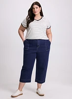 Patch Pocket Denim Capris