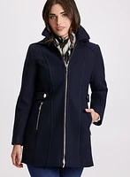 Manteau en mélange de laine à capuchon