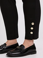 Sofia Button Detail Slim-Leg Pants - Regular