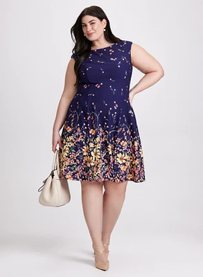 Floral Trim Dress