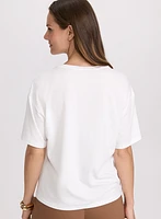 T-shirt à lettrage orné