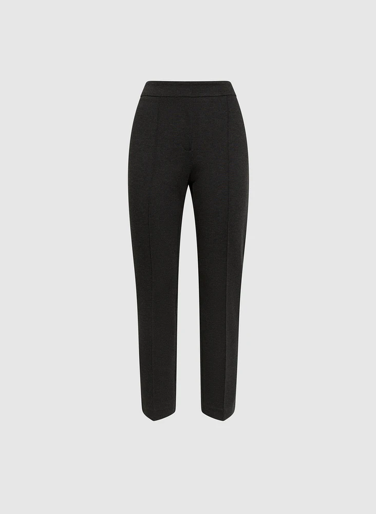 Emma Pintuck Detail Slim-Leg Pants – Regular