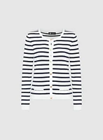 Cardigan en tricot rayé
