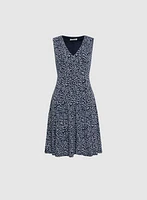 Abstract Motif Jersey Day Dress