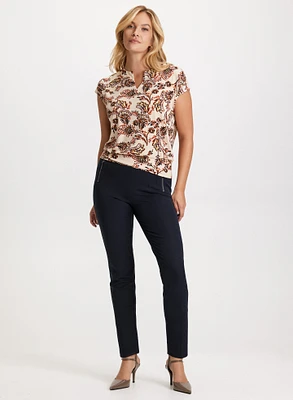 T-shirt paisley et pantalon à jambe étroite