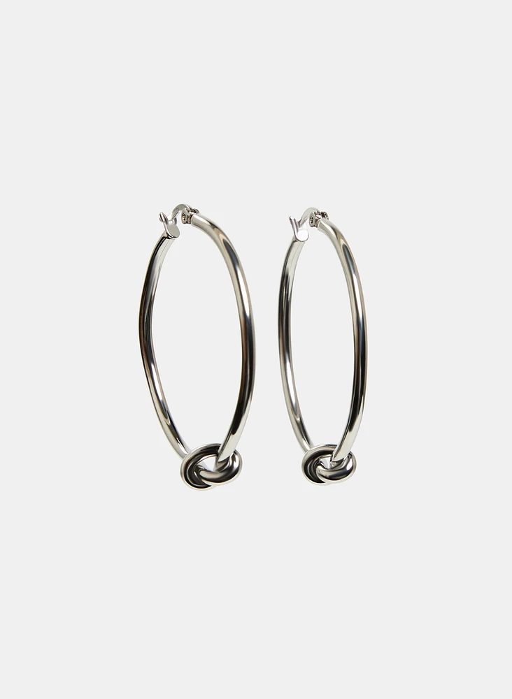 Knot Hoop Earrings