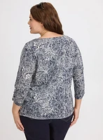 T-shirt à motif paisley