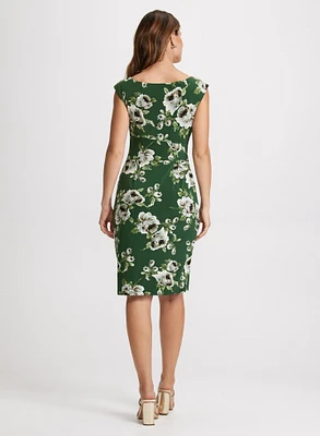 Fitted Sleeveless Floral Dress