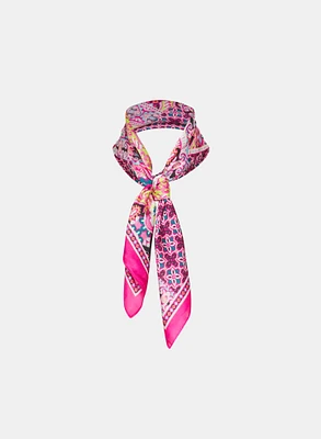Foulard à motif tuile mixte