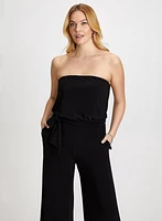 Strapless Wide-Leg Jumpsuit