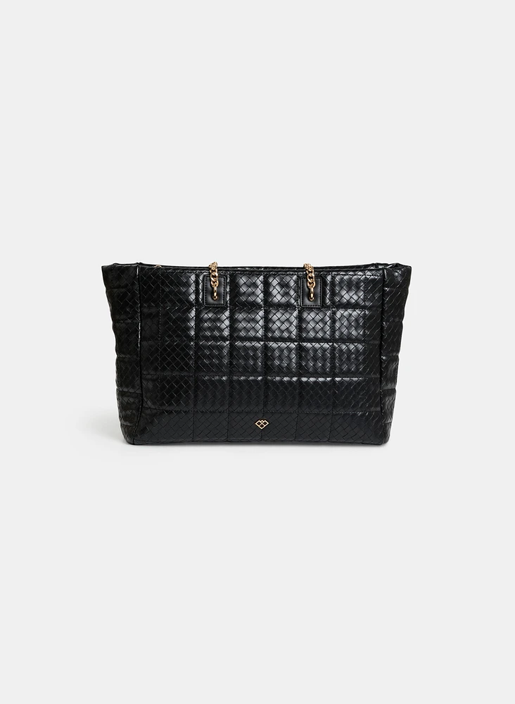 Quilted Vegan Leather Handbag