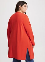 Lateral Slit Patch Pocket Cardigan