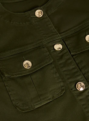 Veste en denim à poches cargo