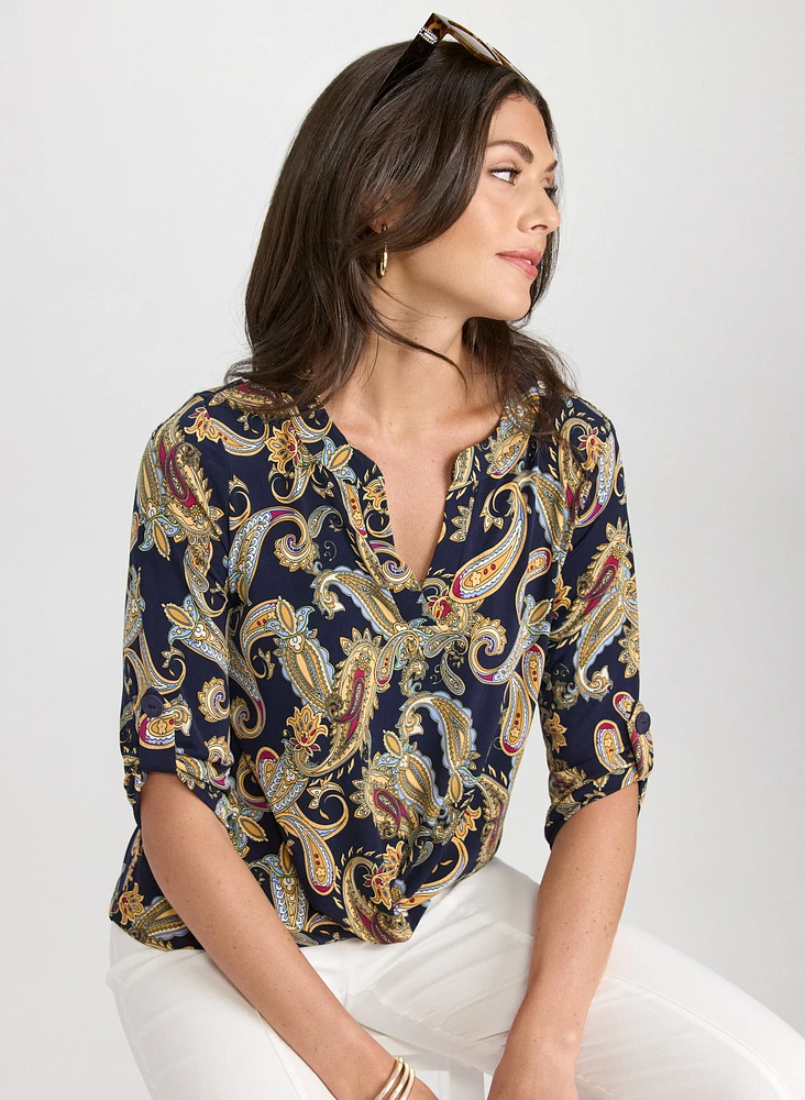 Haut à motif paisley