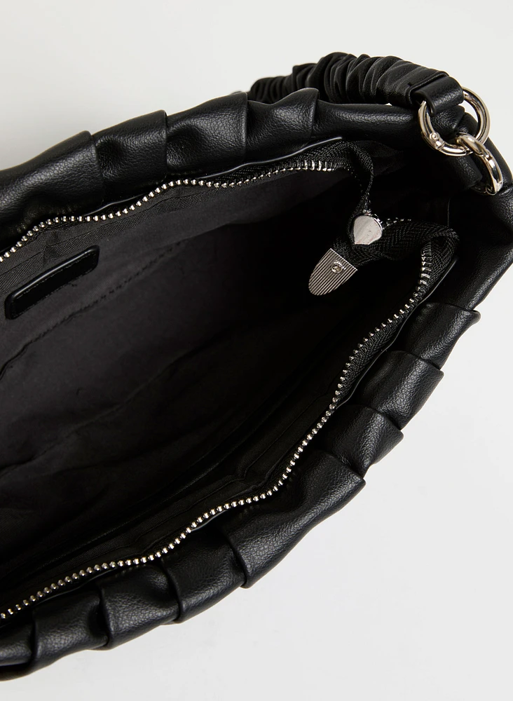 Vegan Leather Half-Moon Clutch