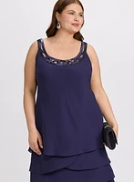 Ensemble à veste et robe en chiffon