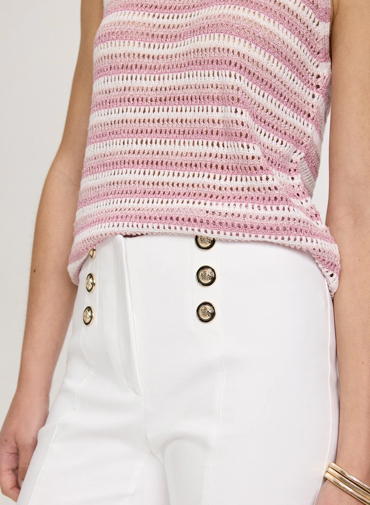 Pantalon Emma étroit à boutons