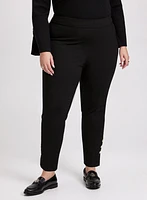 Sofia Button Detail Slim-Leg Pants - Regular