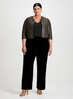 Metallic Bolero & Velvet Pants