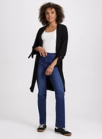 Open-Front Tunic Cardigan