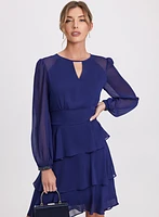 Tiered Chiffon Dress