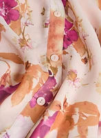 Blouse fleurie à volants