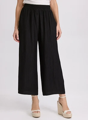 Textured Pull-On Culottes