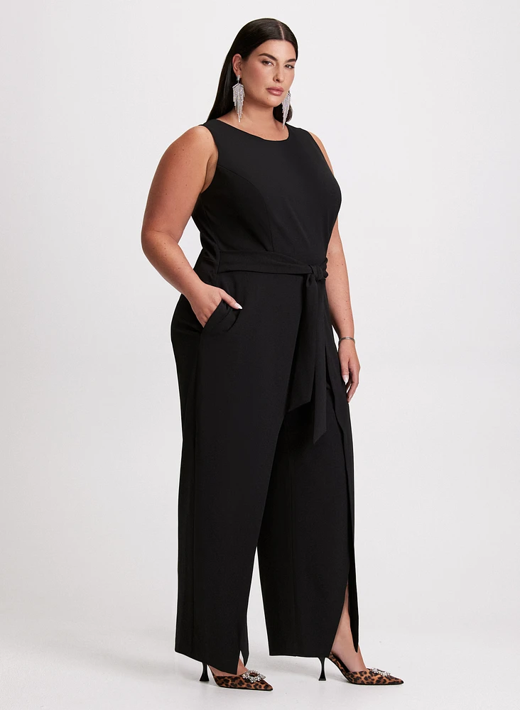 Sash Detail Wide Leg Jumpsuit