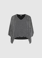Geometric Chiffon Blouse