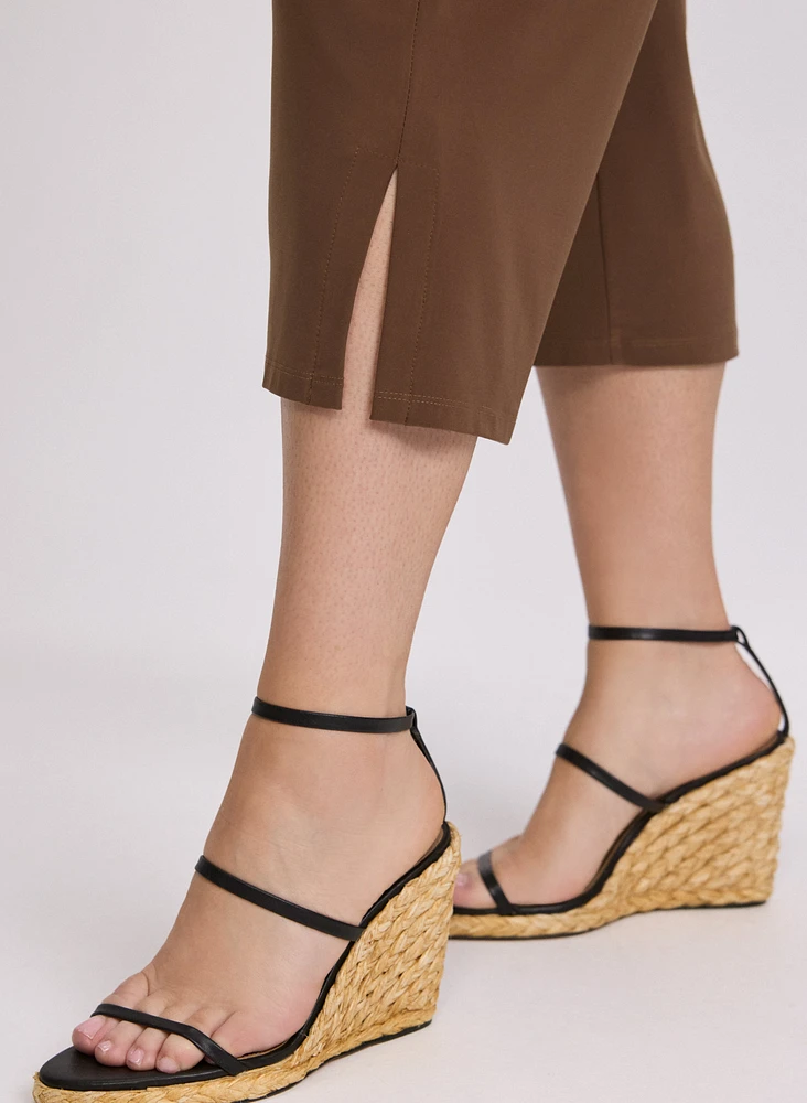 Side Slit Pull-On Capris