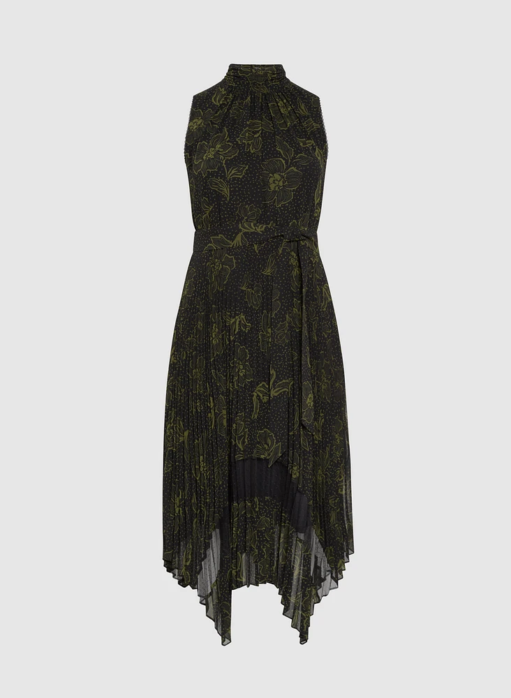 Floral Halter Neck Dress
