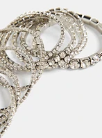 Multi-Row Crystal Stretch Bracelet