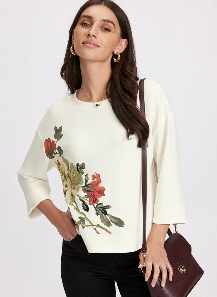 Floral Placement Print Top