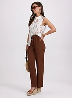 Olivia Crinkled Wide-Leg Pants