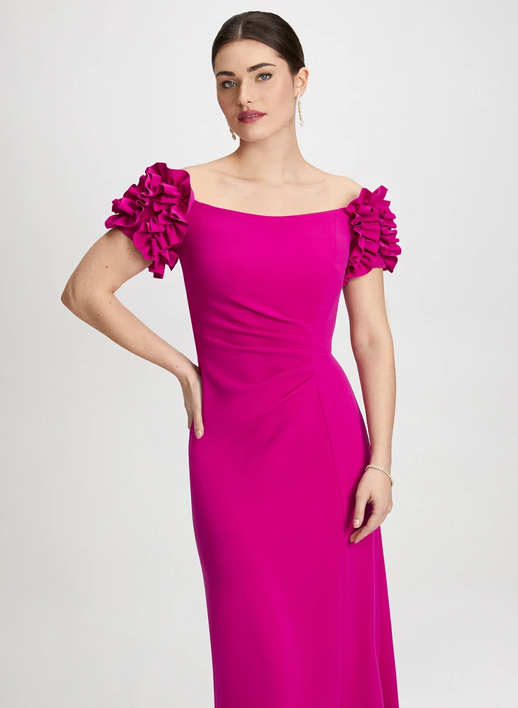 Off-the-Shoulder Ruffle Dress