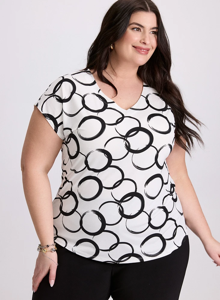 Sketch Circle Print Top