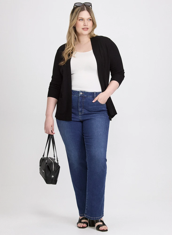 Short Open Front Cardigan