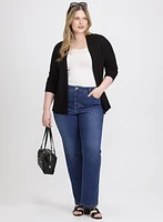 Short Open Front Cardigan