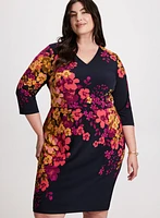 Robe ajustée à imprimé floral