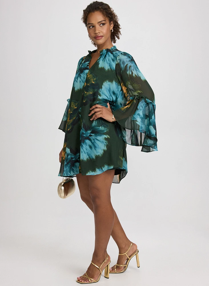Floral Bell Sleeve Dress