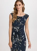 Robe florale drapée